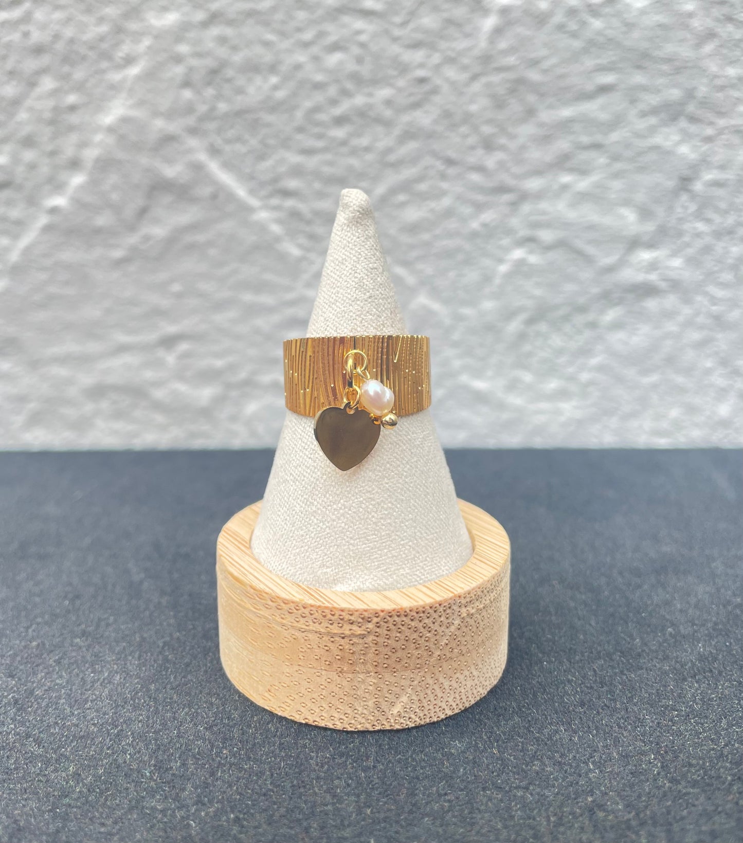 Bague pampille coeur